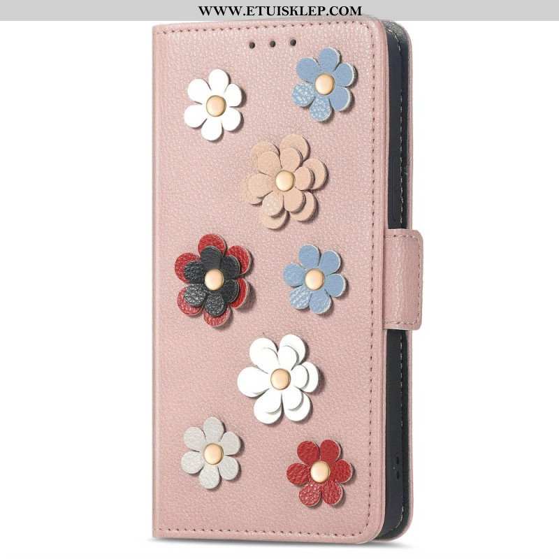 Etui Folio do Samsung Galaxy M13 Kwiaty 3d